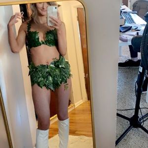 Green leaf rave poison ivy costume